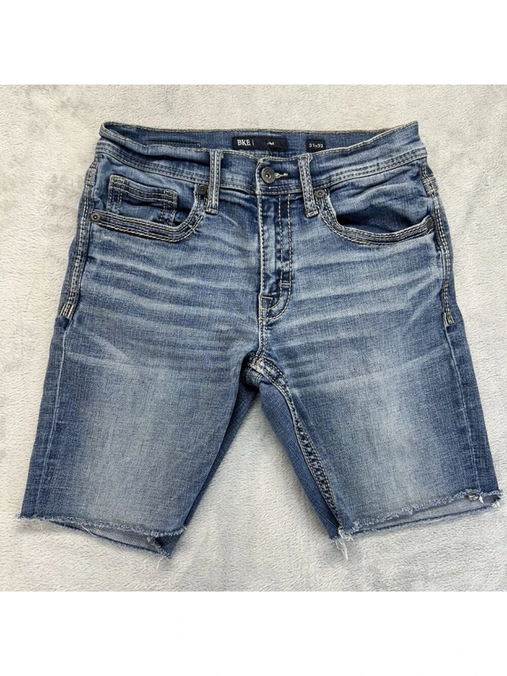 BKE Jake Denim Cut Off Shorts Men Size 31x8.5 Blue Medium Wash Jorts